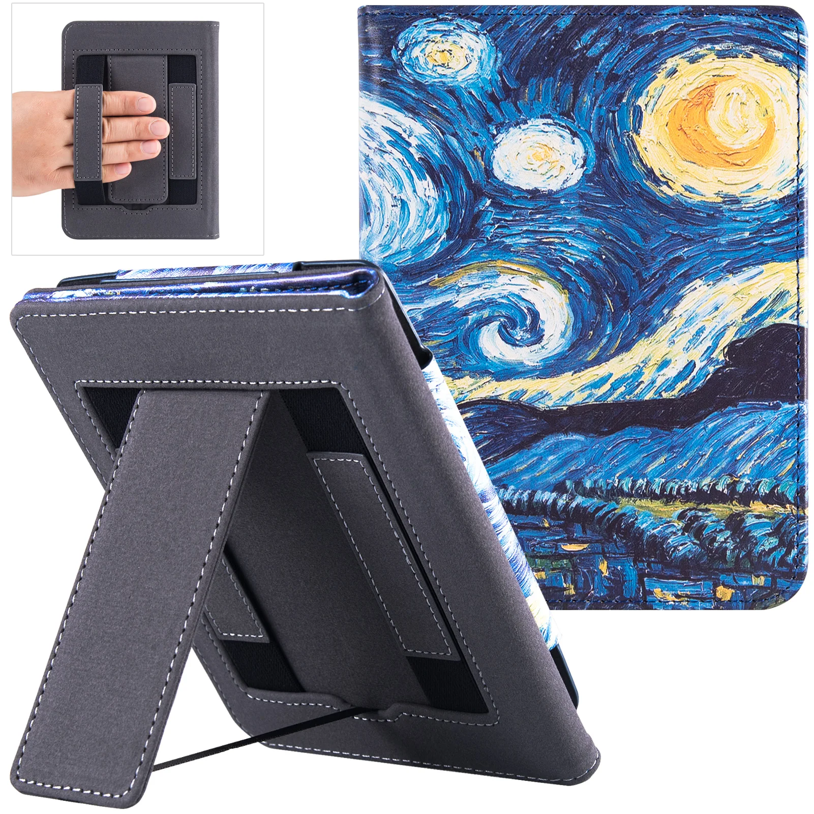 Custodia Per Kobo Clara 2E/Colour/BW - Con Risveglio Automatico E Cinturino - Foto 3