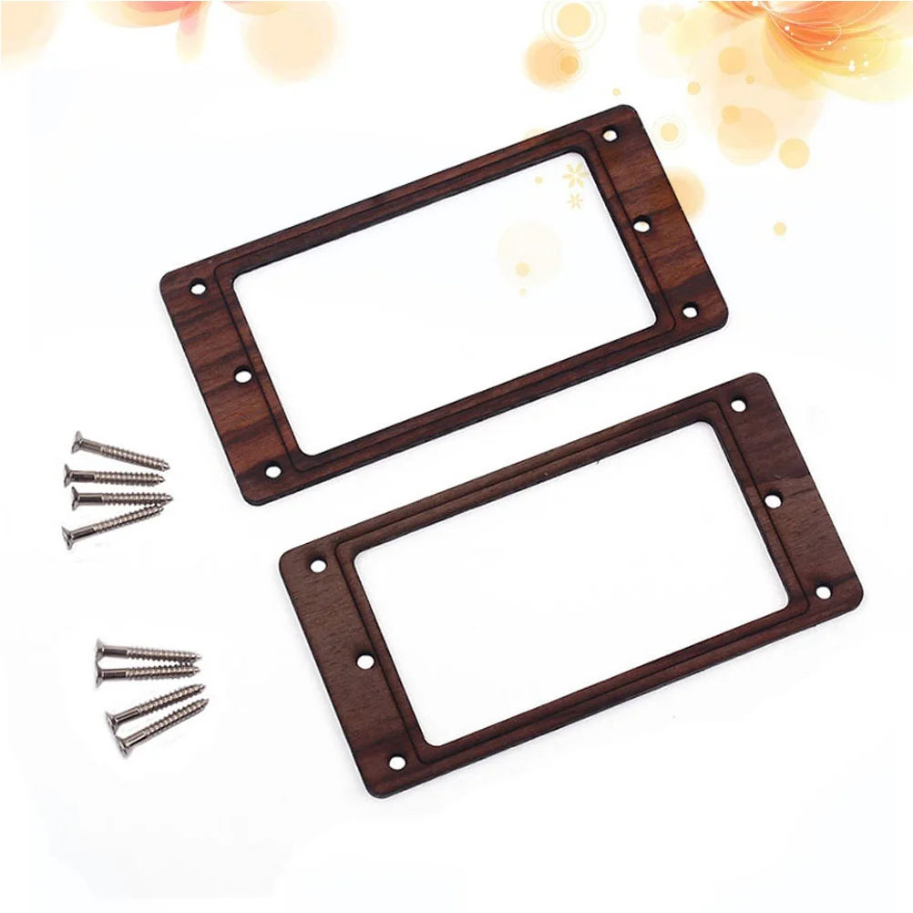 

Pickup Mounting Ring Rosewood Double Coil Electric Guitar Pickup Ring Humbucker Frame Mounting Ring With Screws GB305L