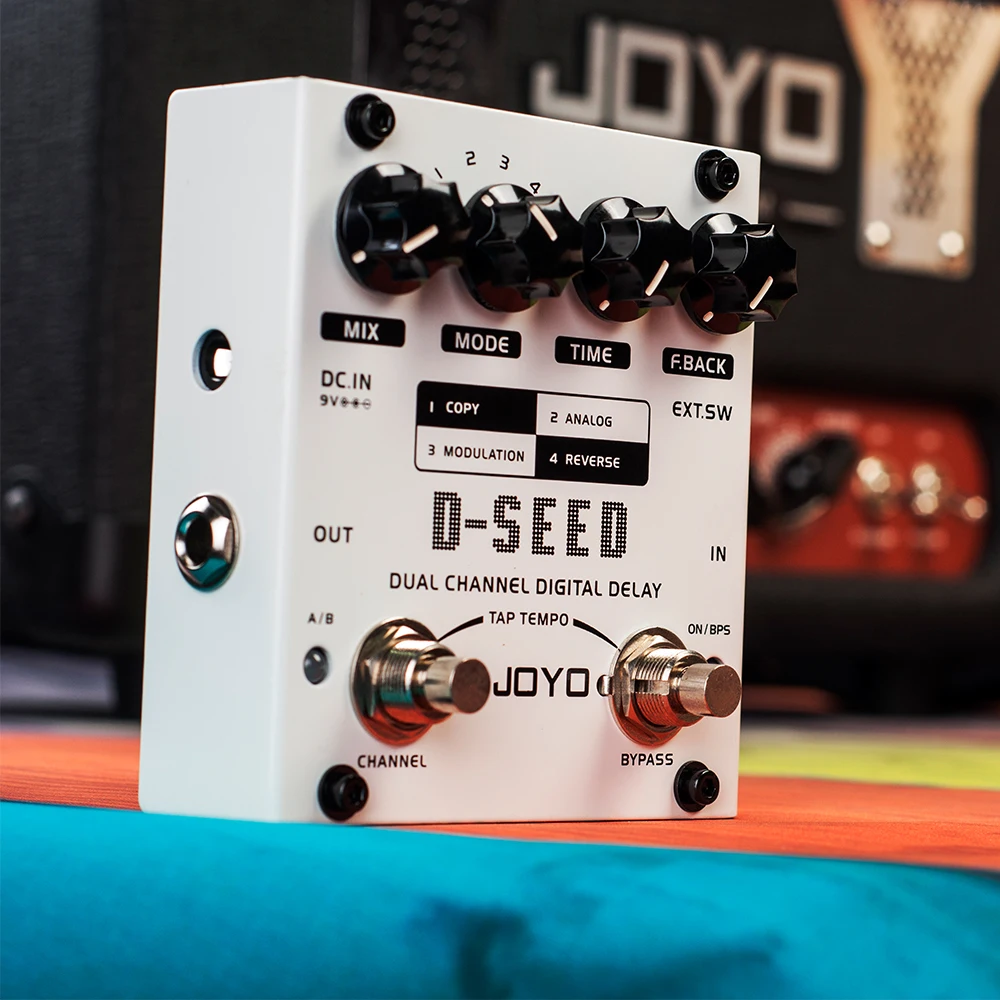 JOYO-D-SEED遅延ギター効果ペダル、ビルドインタップ、テンポ