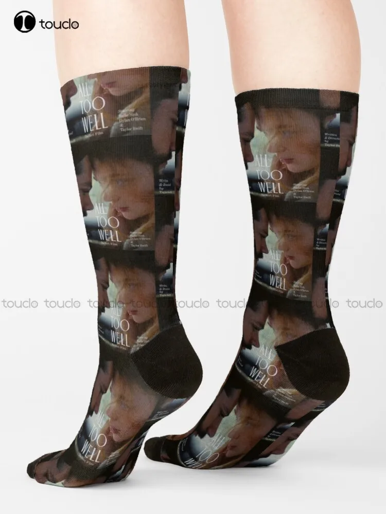 

Short Film Poster Socks Cycling Socks Personalized Custom 360° Digital Print Gift Harajuku Unisex Adult Teen Youth Socks Retro
