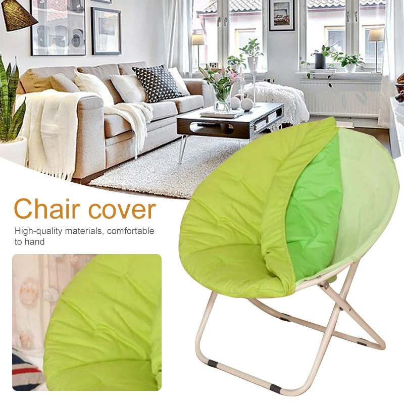 Round Saucer Chair Cover Canvas Moon Chair Slipcovers Camping