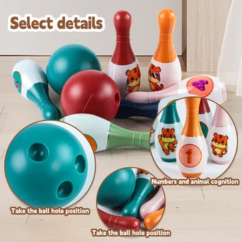 Giocattoli da bowling per bambini, giocattoli sportivi per interni ed esterni, regali di Natale per bambini, regali di Capodanno