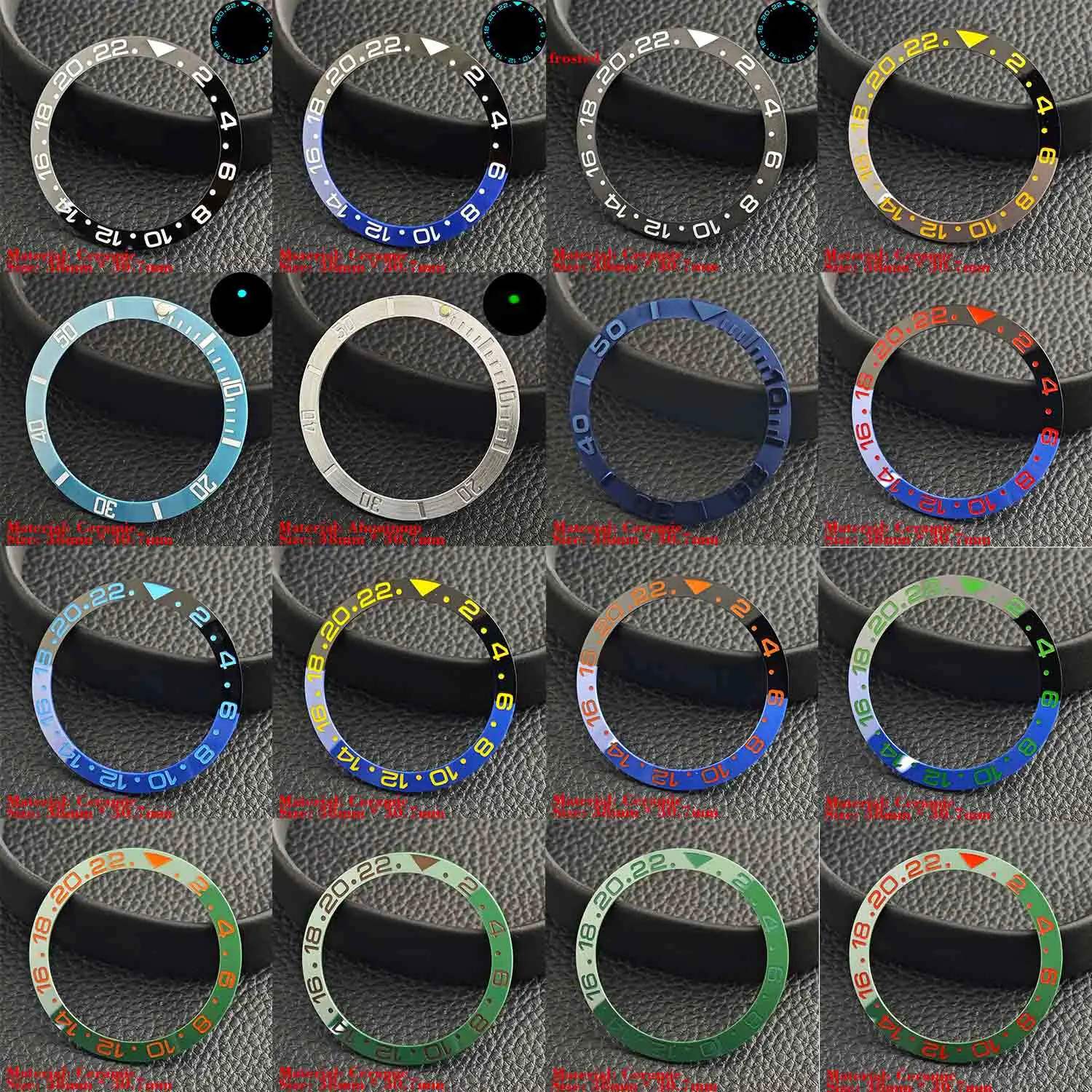 Ceramic Luminous Bezel Insert for Men's Watch - Premium Replacement Accessory