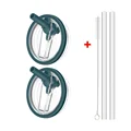 D blue-2pcs x straw