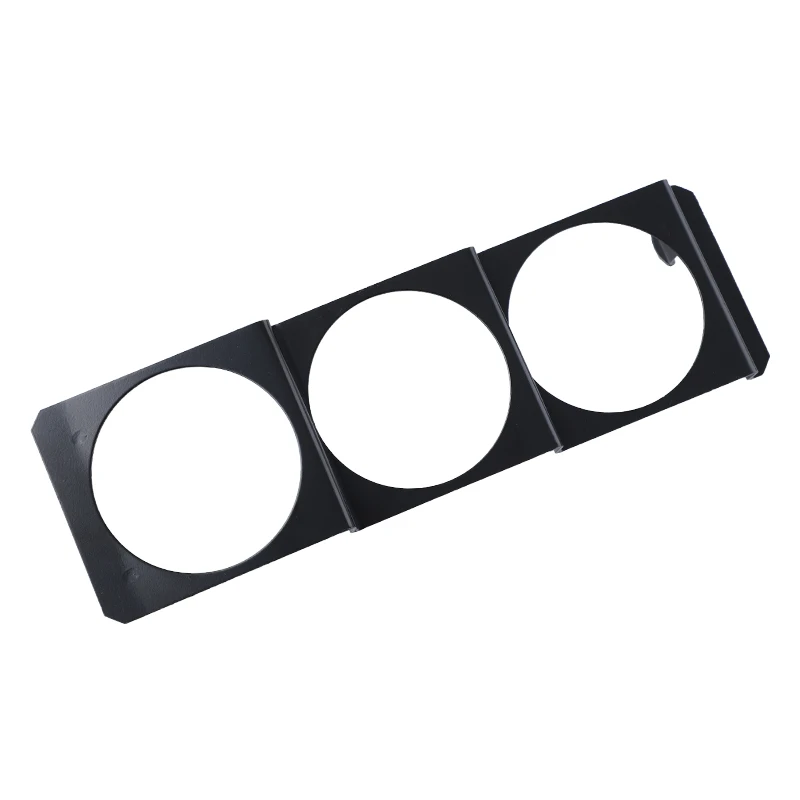 52mm 3 Hole Single DIN Radio Slot Face Triple Meter Panel Iron Mount Black For Auto Car Gauge Pod car meters holder car radio housing