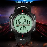 SYNOKE-Montre de dehors Électronique pour Homme, Étanche, Shoe, Multifonction, Alpinisme en Plein Air, Grand Écran 5