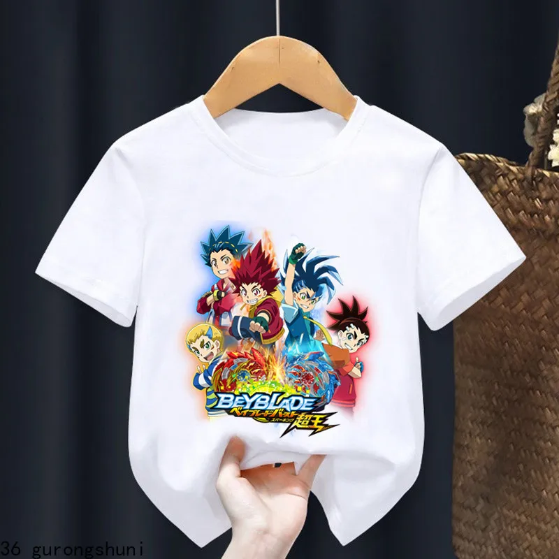 2024 Beyblade Burst Evolution Print Kids T Shirt Girls Summer Tops