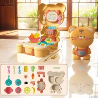 Children's educational play house kitchen utensils girls beauty portable tools tableware medical tools toys small gifts 1