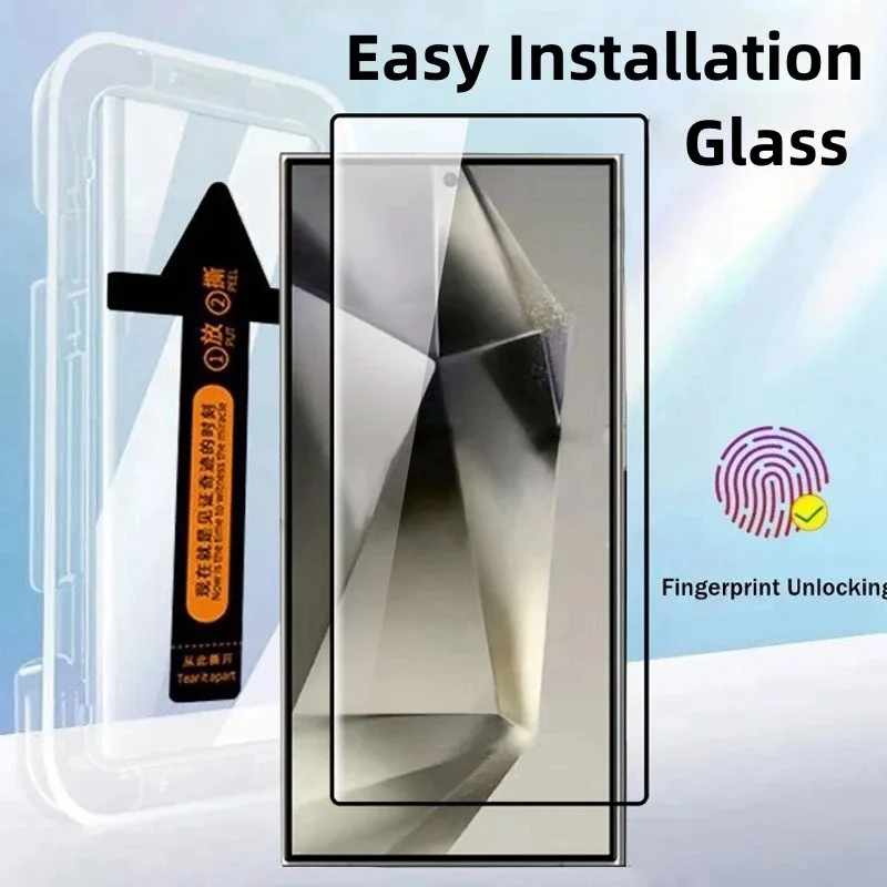 

Easy Installation Tempered Glass For Samsung S23 S21 Ultra Screen Protector Galaxy S22 S24 Ultra With Automatic installer Glass