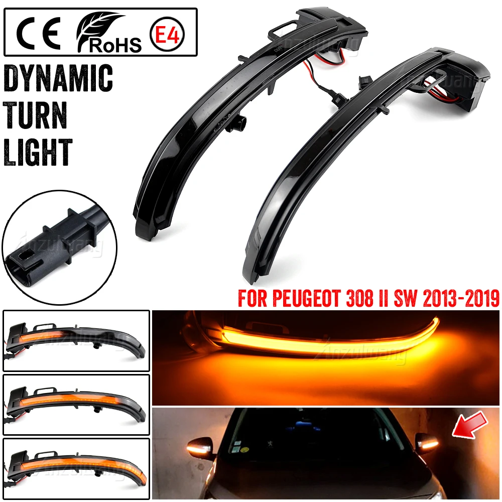 Clignotant Dynamique Pour Peugeot 3008 5008, 2 Pièces, 2017 – 2022, Pour Citroën C5 Aircross, Indicateur De Rétroviseur Latéral LED, Flèche