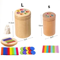 Wooden Matching Toys Montessori Color Matching Sorting Stick Balance Toy Fine Motor Skills Math Learning Educational Toys Kids 2