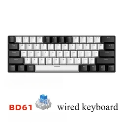 60% Compact White Mechanical Gaming Keyboard (WB - RGB - Green Axis)