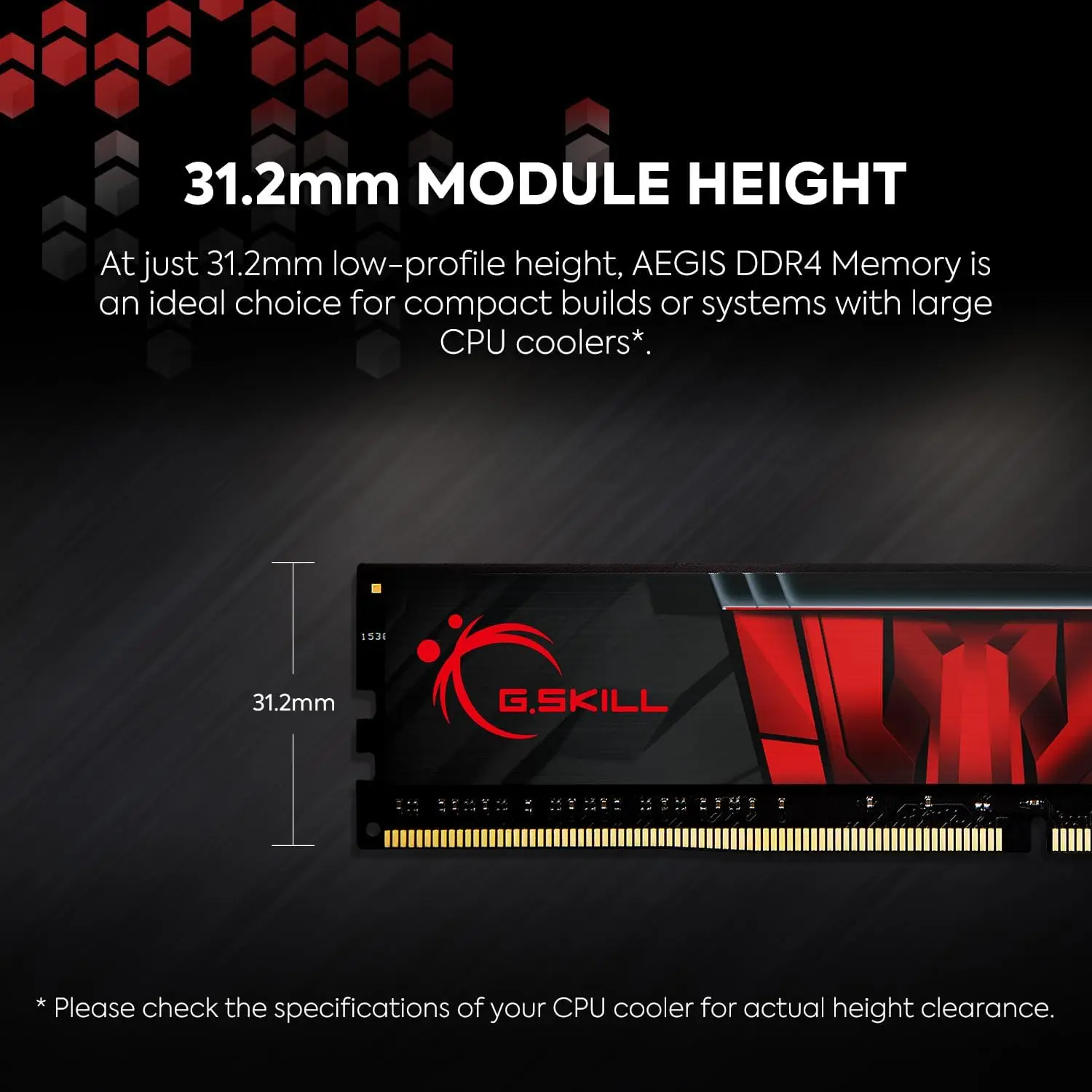 G.SKILL AEGIS 시리즈 데스크탑 컴퓨터 메모리, UDIMM, DDR4 RAM, 16GB, 3200MHZ, 288 핀, 1.35V