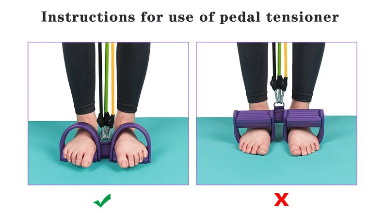 Multifunktions-Spannseil, elastisches Yoga-Pedal-Abzieher, Widerstandsband mit rutschfestem Griff, Beinstreckung, Spannseil für Zuhause – Detail 6