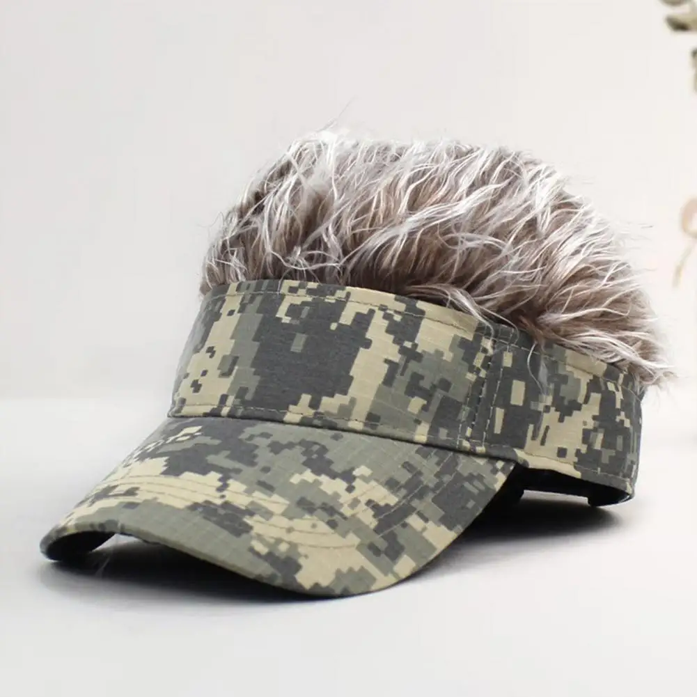 Wig Peaked Cap Comfortable Waterproof Multiple Colors Spring Men Wig Landlord Retro Street Cap for Outdoor
