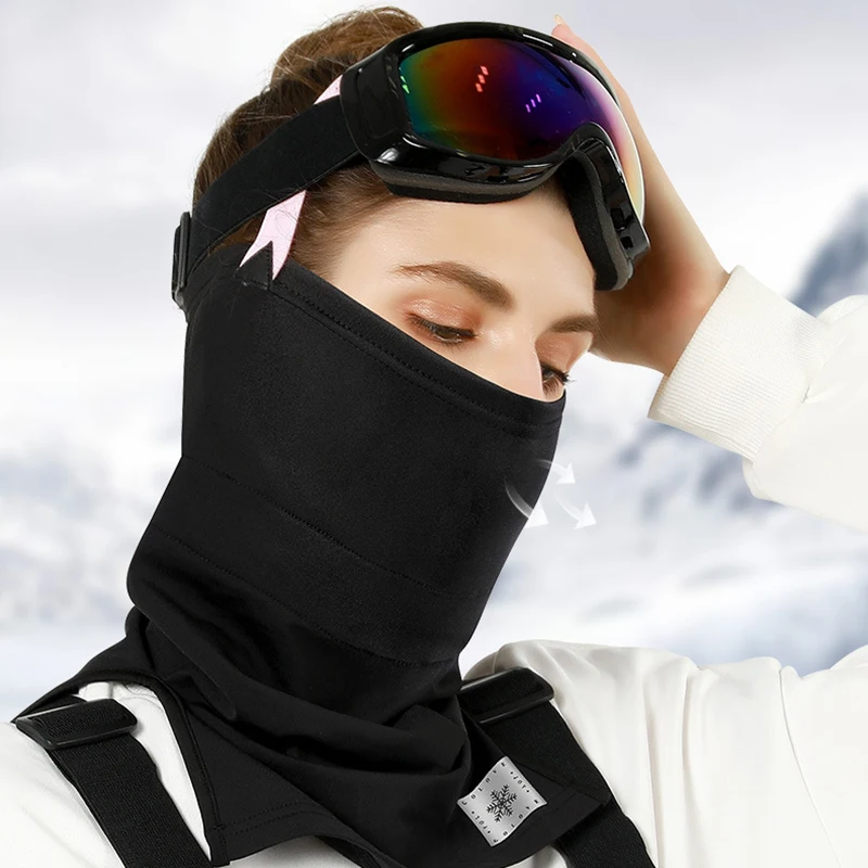 New Winter Women Ski Mask Men Sports Cycling Skiing Wind Protection Face Protection Neck Plush Headband Mountaineering Mask