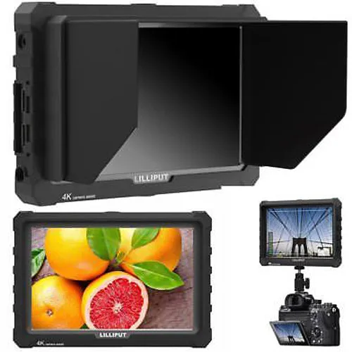 LILLIPUT A7S 7 Inch 1920x1200 HD IPS Screen 500cd/m2 Camera Field Monitor 4K HD-MI Input Output Video Assist for DSLR Mirrorless