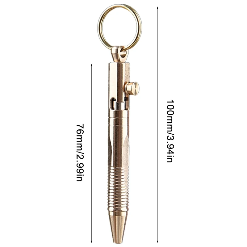 Brasses Gel Inks Pen 0.5mm Writing Business Short Writing Journalings Pocket Size School Office