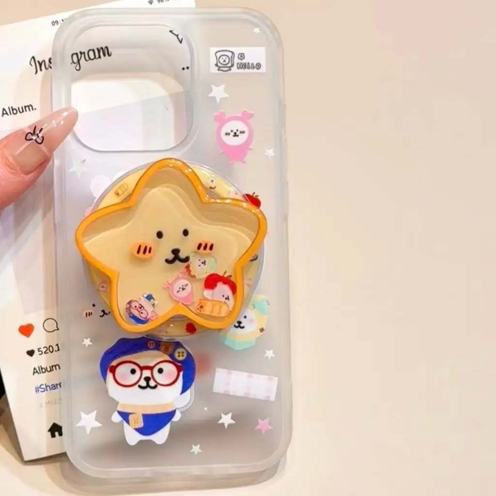 Star Shake Cartoon Magnetic Griptok Stand with Wireless Charging Feature
