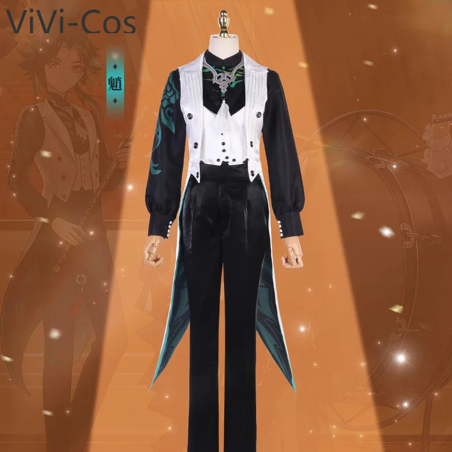 

ViVi-Cos Genshin Impact Xiao Symphony Concert Game Suit Handsome Uniform Cosplay Costume Halloween Party Role Play Outfit