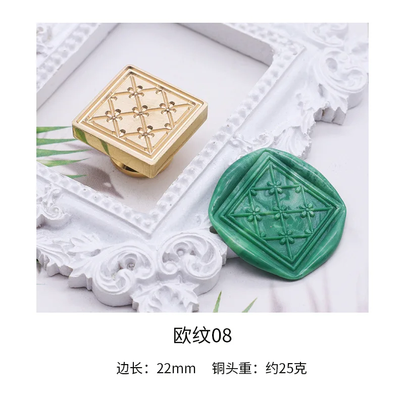 Wax Stamp Wax Seal European Pattern Square Sealing Stamp Head For Scrapbooking Cards Envelopes Wedding Invitations Gift journal stamps scrapbooking Scrapbooking & Stamps