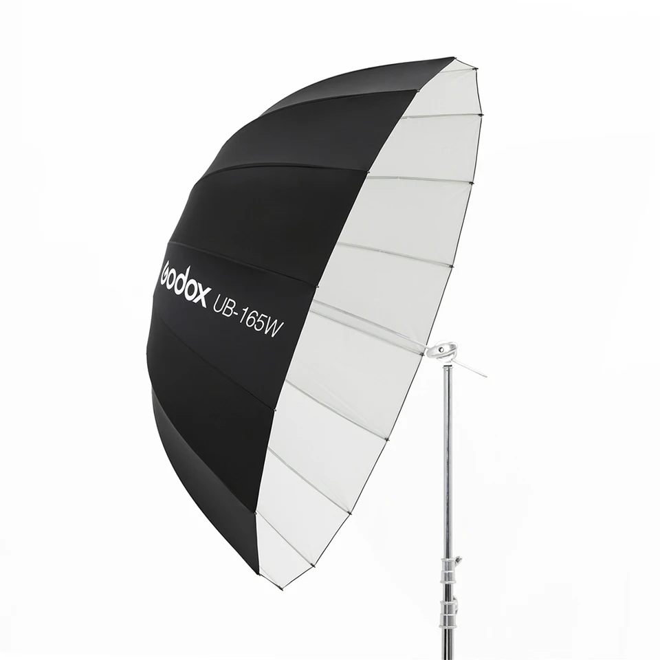 고독스 UB-165W 65인치(165cm) 파라볼릭 블랙 화이트 반사 우산 스튜디오 조명 우산 (디퓨저 커버 천 포함)