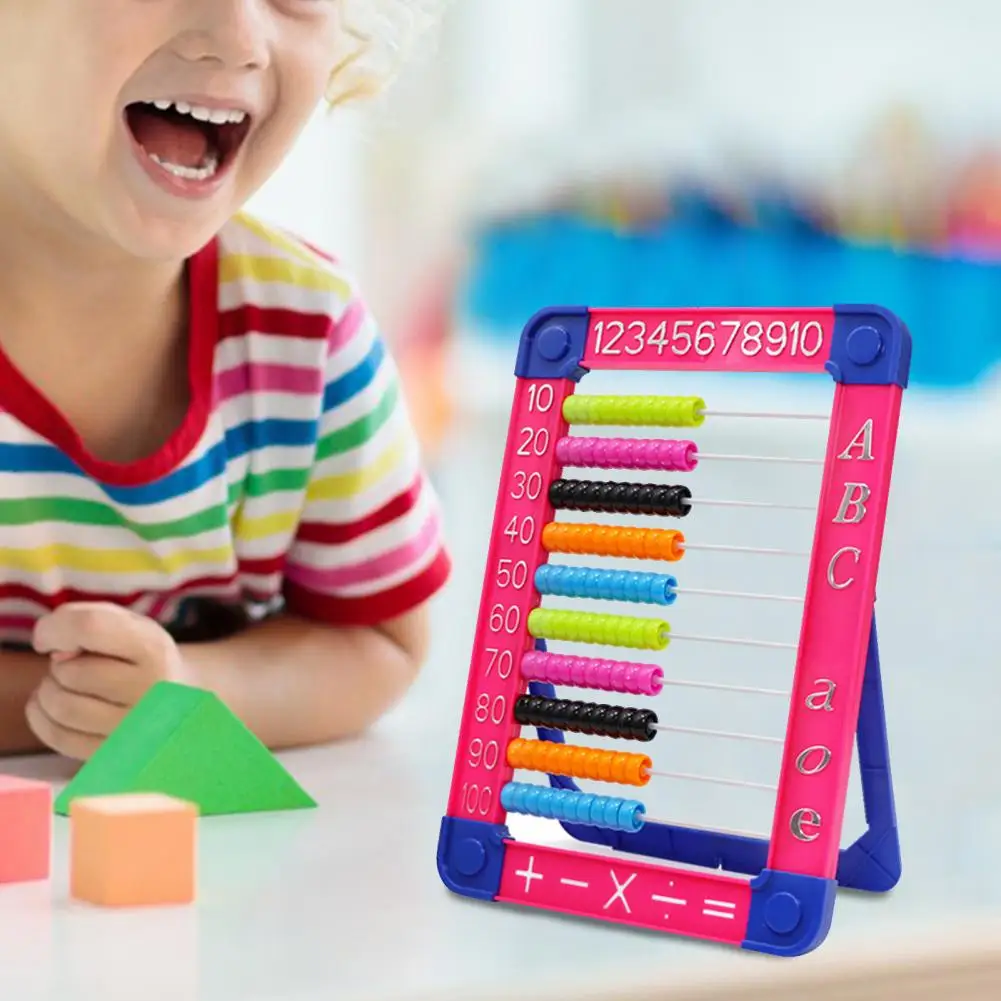 Montessori Kids Abacus Wooden Counting Number Frame Teaching Aids Counting Calculation Frames Math Learning Toy for Children