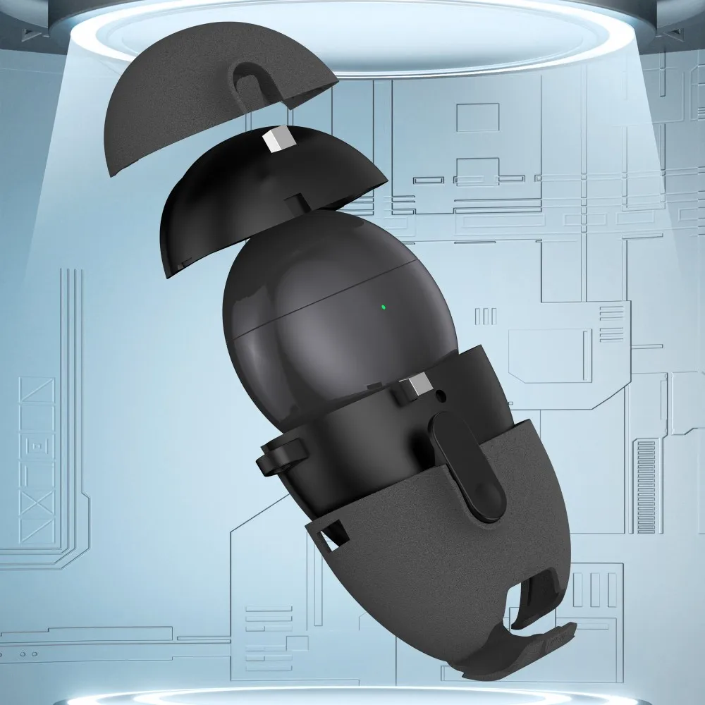 Innovative Shockproof Magnetic Earphone Case with Phone Stand & Hook - TPU Protective Sleeve