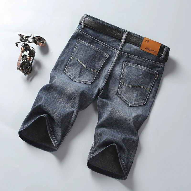 Men Jeans Summer Shorts Denim Pants Stretch
