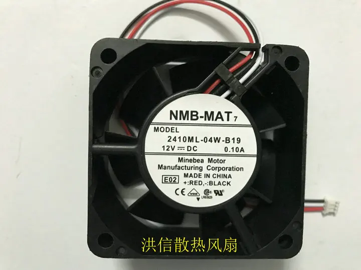 

Бесплатная доставка, оригинальный Φ 6025 2410ML-04W-B19 DC12V 0.10A, трехпроводный двойной шариковый вентилятор
