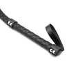 120cm Leather Weave Handle Snake Whip Horse Whip Riding Crop Flogger Paddle Slapper Horse Training Dressage Whips 4