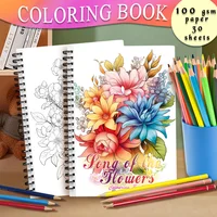 Women's Spiral Colouring Book - 30 Sheets 11.3x 8.3 inch, Stress Relief Colouring Book, Birthday Gift, Holiday Party Gift 1