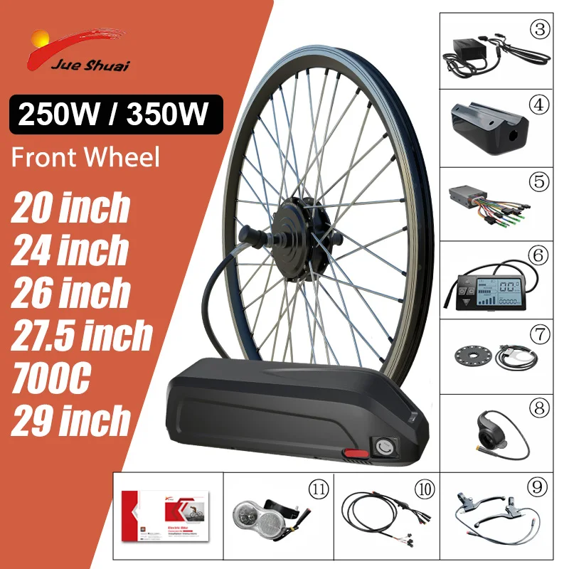 Electric Motor 20 Inch Ebike Conversion Kit DC 36V E-Bike 350W