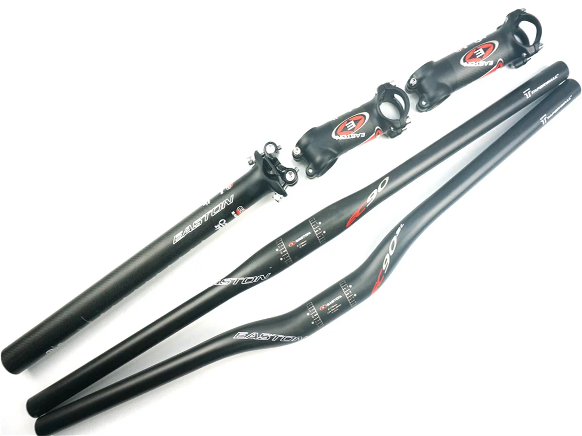 

New EC90 bike parts full carbon fiber handlebar stem and seatpost three peice