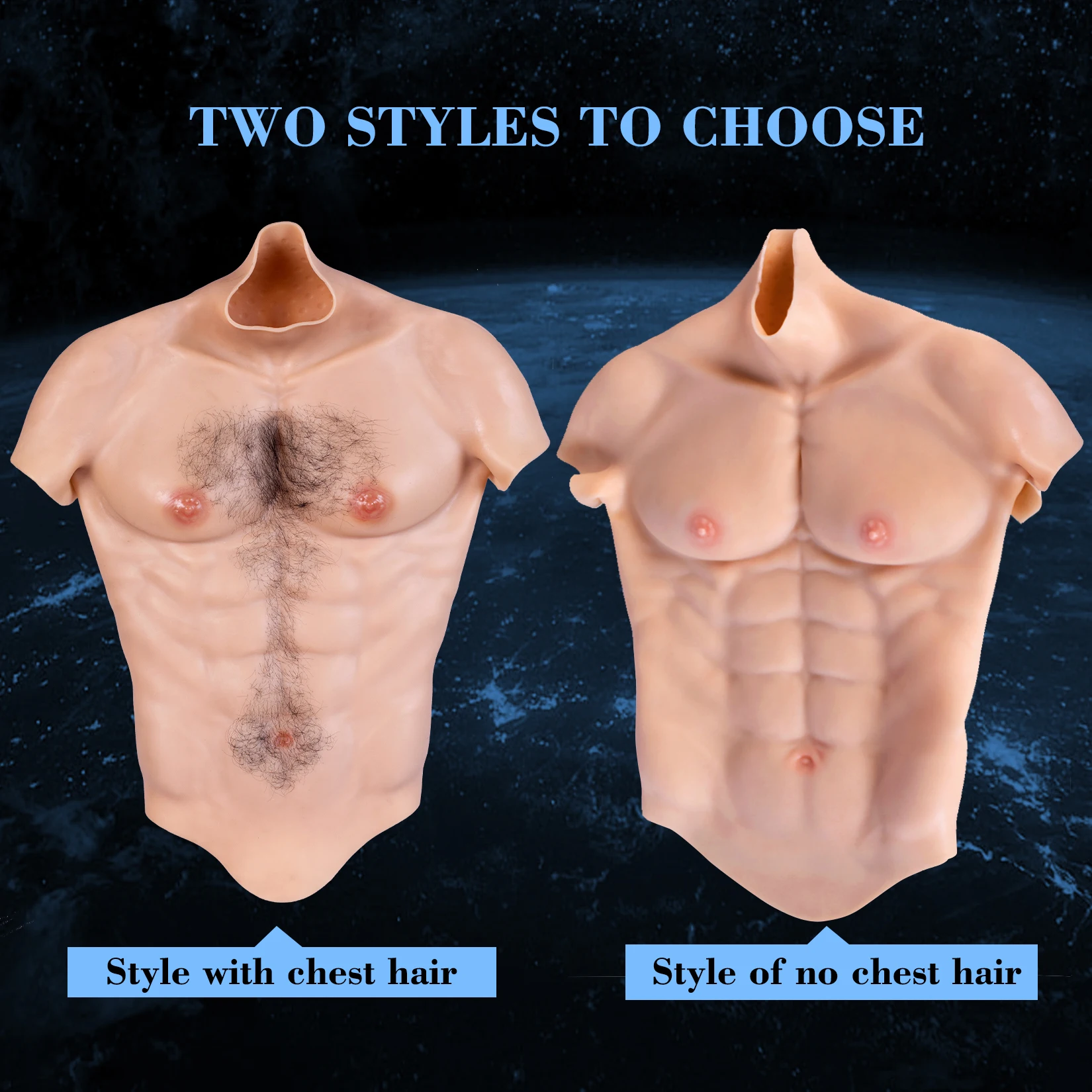 Handmade Silicone Muscles Male Chest Vest Abdominal Muscle Realistic Muscles For Cosplay Tansgender cosplay costume