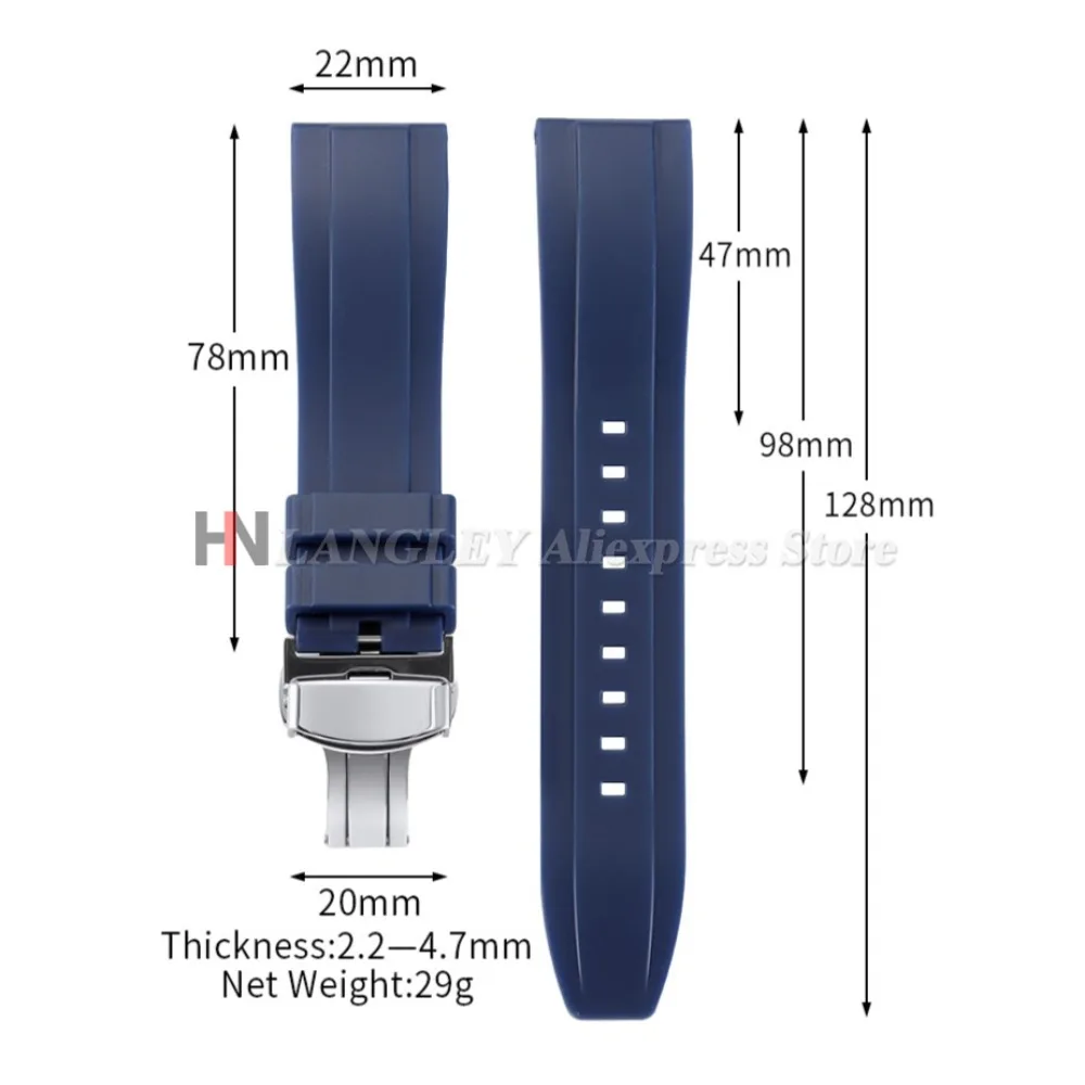 Premium Quick Release Silicone Watch Strap - Versatile Rubber Band in Multiple Sizes