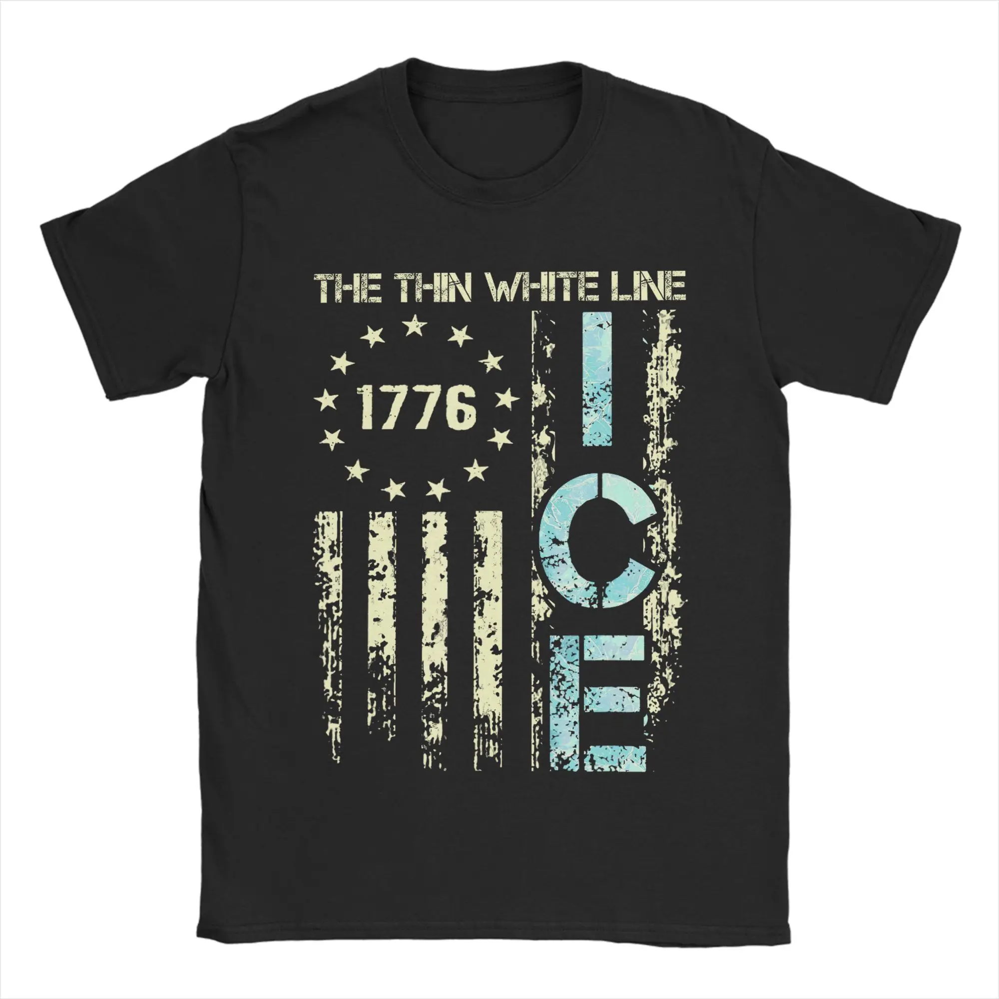 Support ICE Immigration Officers American Flag Border Patrol T Shirts ...