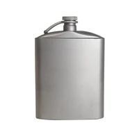Silverant titanium Titanium Flask Wine Hip Flagon with Screw Cap Clip Ultralight Hydration Flat Bottle for Outdoor Hiking 2