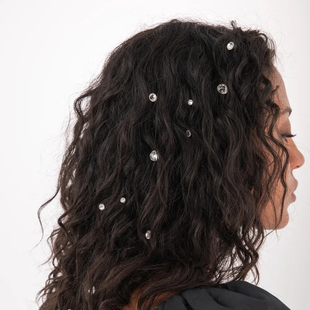 Bridal Wedding Hair Accessories Zircon U-shaped Pin Metal Barrette Clip Hairpins Headpiece Party Jewelry Hairstyle Design Tools