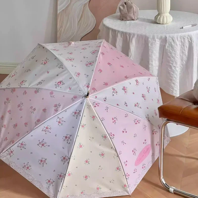 Fully Automatic Folding Rain or Shine Sunshade Umbrella for Women with UV Protection