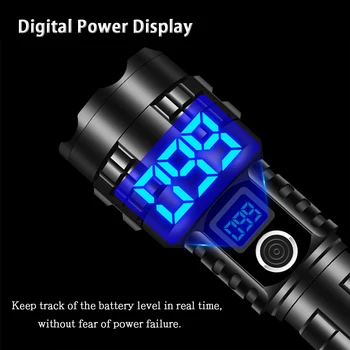 Rechargeable LED Flashlights High Lumens Tactical Flashlights Super Bright High Powered Flash Light for Emergencies, Camping 4