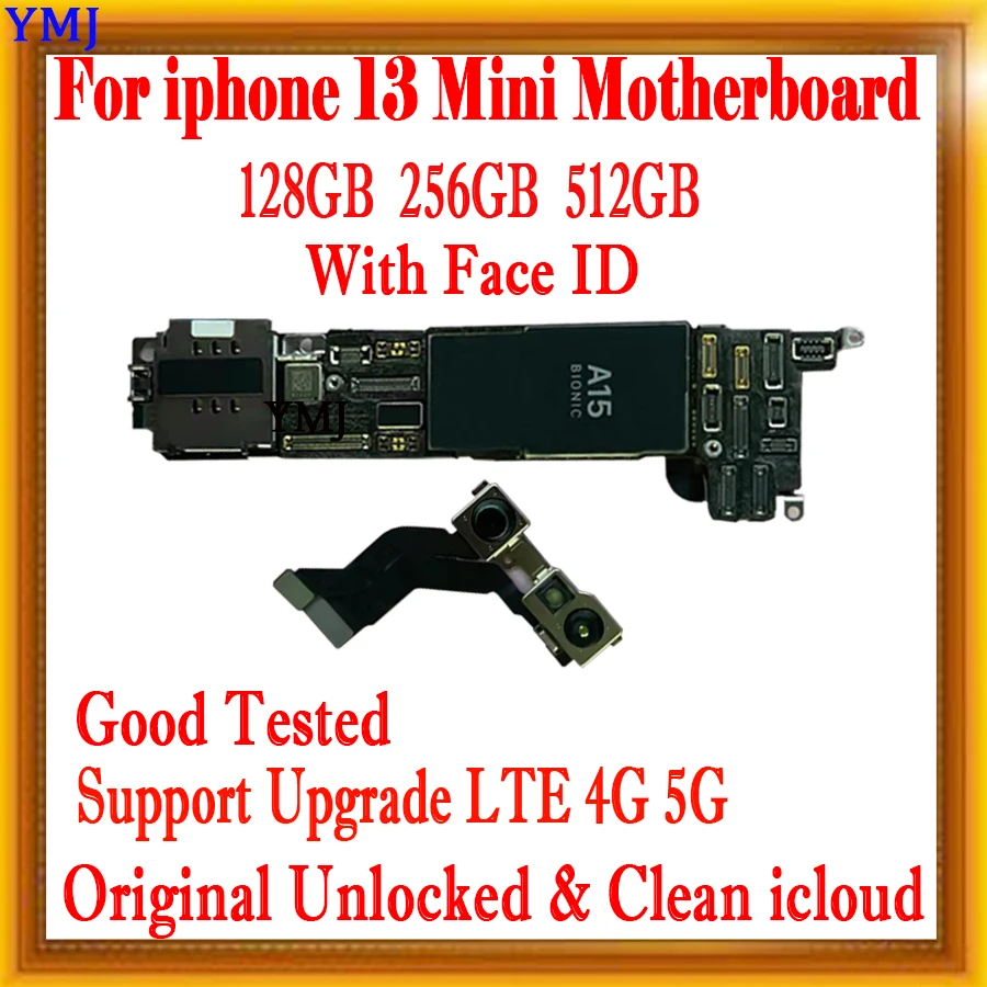 

Support IOS Update For IPhone 13 Mini Motherboard With/No Face ID Unlocked Free iCloud Logic Board 128G 256G Original Full Test