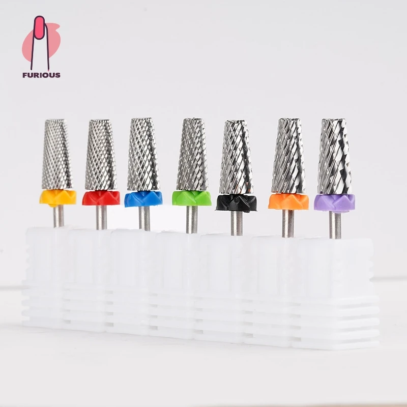5 in 1 Tungsten Steel Cross Teeth Drill Bit Nail Drill Bits Nail Polish RemoveNail Cutter Acrylic or Hard Gel