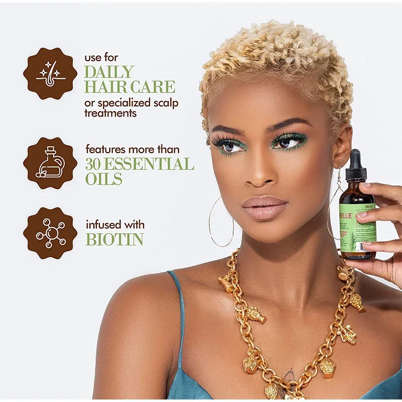 헤어 케어 에센셜 오일 민트 강한 모발 성장 에센셜 오일, 영양 트리트먼트, 건조 유기농 분할 헤어 에센셜 오일, 59ml