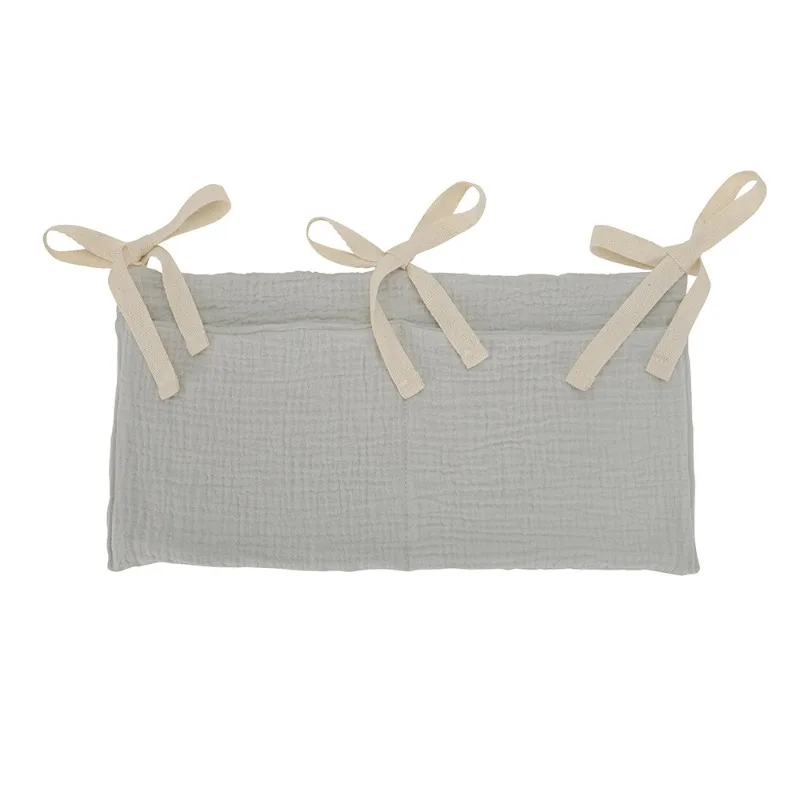 Organizer per Culla, Borsa Portaoggetti per Lettino con 2 Tasche, Borsa Appendibile per Pannolini e Giocattoli, Organizzatore per Passeggino - immagine 6