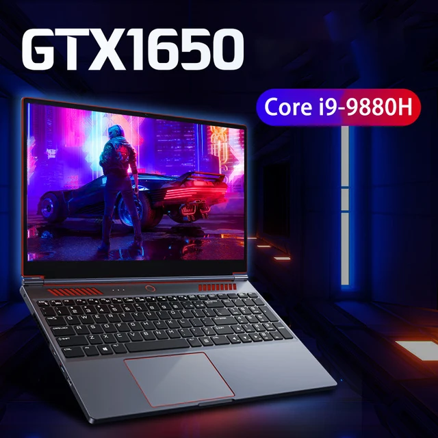 16.1 Inch Intel Core i9-9880H Nvidia GTX 1650 4G Gaming Laptop Windows10/11 2*DDR4 MAX 64GB RAM 2*M.2 SSD 2TB Fingerprint Unlock 4