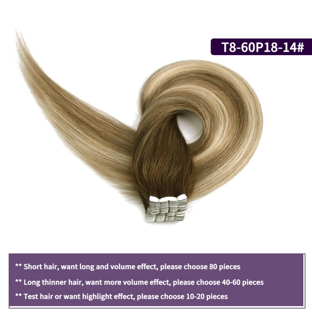 MW Mini Tape In Human Hair Extensions Natural Straight Hair Machine Remy Invisible Skin Weft Adhesive Glue On Hair 12