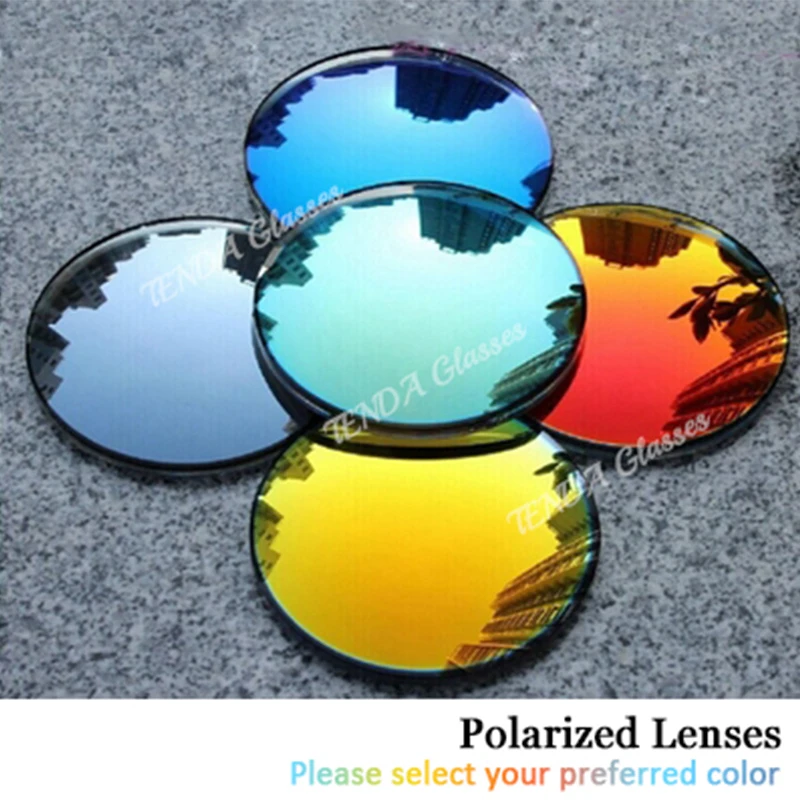Fashion Colorful Mirrored Reflective Sunglasses Polarized Prescription Lenses