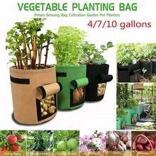 

Plant Grow Bags Felt Container Home Potato Pot Greenhouse Vegetable Growing Bags Moisturizing Jardin Vertical Garden Bag Tools