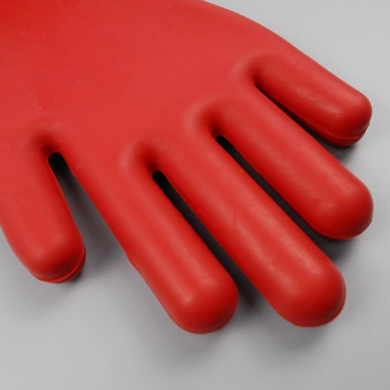 1 Pair Anti-electricity Protect 12kv High Voltage Electrical Insulating Gloves Rubber Electrician Safety Glove